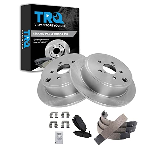TRQ Rear Brake Pad & Rotor Kit Brake Pads Brake