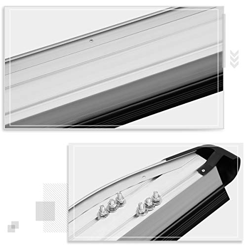 2 Piezas Estribos Laterales de Aluminio Negro 5.75" miniatura 5