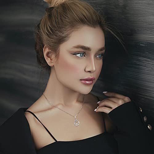 AEONSLOVE Sterling Silver Claddagh Celtic Knot Necklace for Women Girls, Hamsa Hand Pendant Necklace with Evil Eye Good Luck Jewellery Gift, 18 Inches Chain
