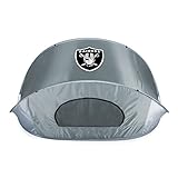 NFL Oakland Raiders Manta Portable Pop-Up Sun/Wind Shelter, Black/Gray