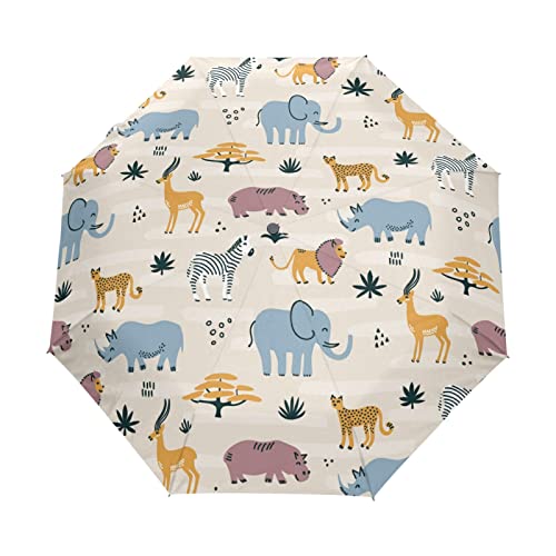 Parapluie pliable ouverture automatique fermeture animaux sauvages