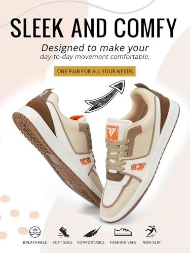 Image of Run 07 Mens Spectra PU Sole Superior Grip Mid Top Sneakers | Casual Shoes | Solid Smart Casual Walking Shoes | Cushioned Footbed with Extra Comfort Shoe