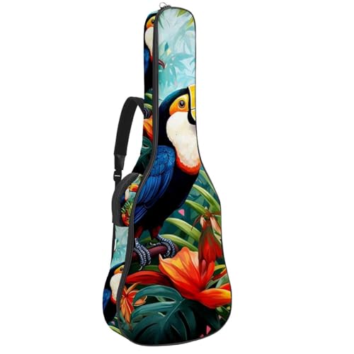 Étui pour guitare acoustique antichoc et imperméable motif toucan 42.9"