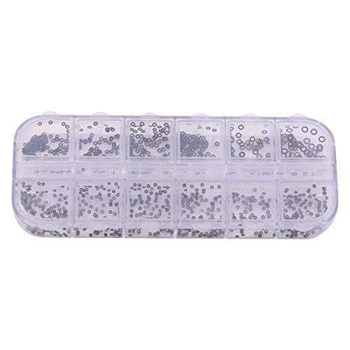 Watch Crown-O-, 1.4-2.8mm 12 Sizes Rubber Rings Watches Gaskets Tiny Crown-O- Box Set for Waterproof Seal Black