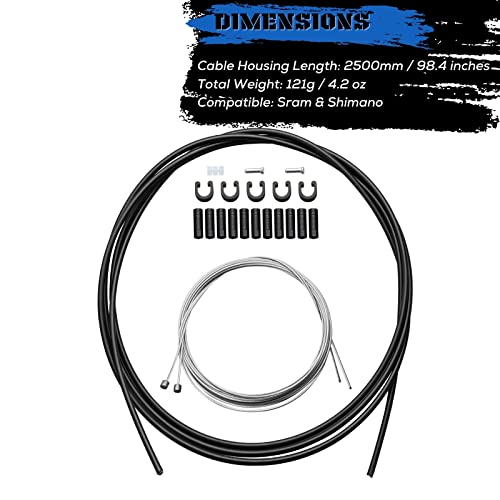 Corki CB001-21-BLACK Cycles Universal Bicycle Shifter Cable Housing Set thumb #1