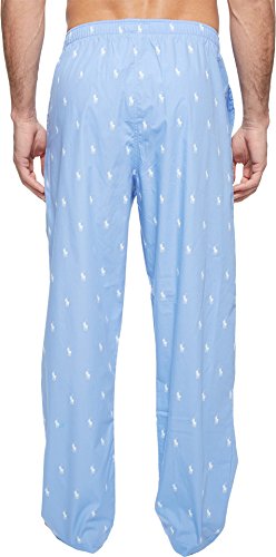 Image of Polo Ralph Lauren Men's All Over Pony Sleep Pant, Beach Blue /White Pony, X-Large