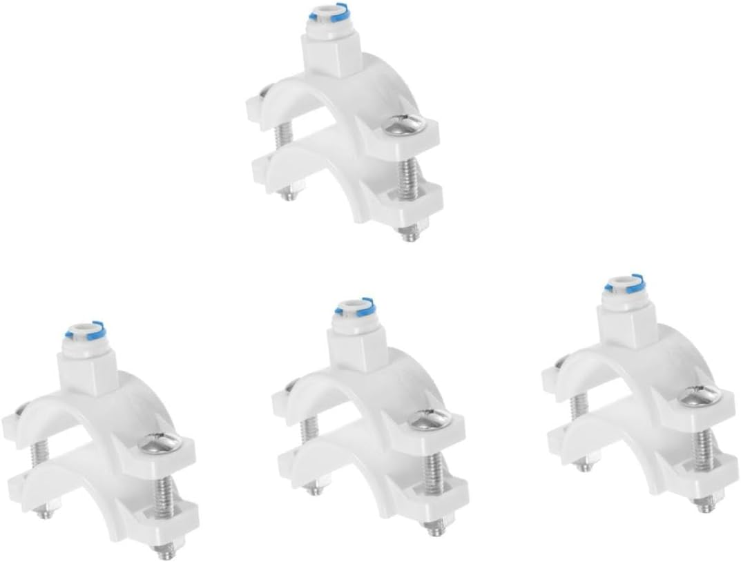 balacoo 4pcs Drain Saddle Valve Quick Connect Pom Plastic Water Filter Clamp for Ro Systems Under Sink Water Filtration Fits Installation
