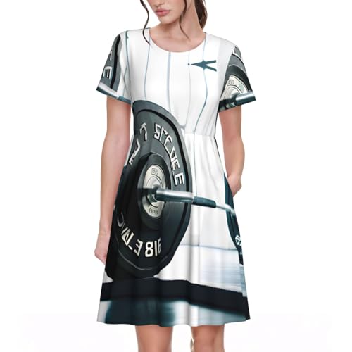 Robe d'été à manches courtes au tombé impeccable et fluide
