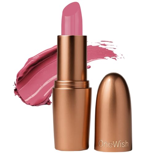 Image of One Wish Creamy Matte Lipstick Long Lasting for Women - Chill Pink Shade 16 | Full Coverage | Creamy Formula | No Flaky Lips | No Dryness | Vitamin E, Almond Oil & Shea Butter for Moisturising Lip | 8 Hrs Lasting | Smooth Finish | 3.8 gm