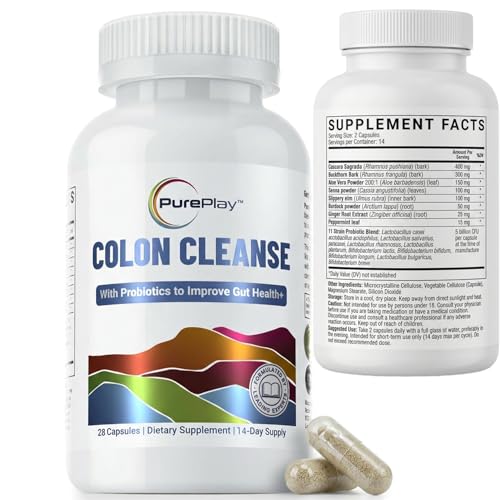 PurePlay 14 Day Colon Cleanse for Gut Health, Natural Detox