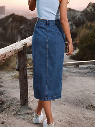 Jeansrock für Damen mit hoher Taille aus Denim