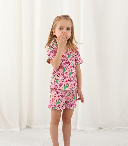 Image of Toddler Boys Girls Clothes Set Viscose from Bamboo Home Outfit Button Down Top Clothing Sets Soft with Pockets 2-5T