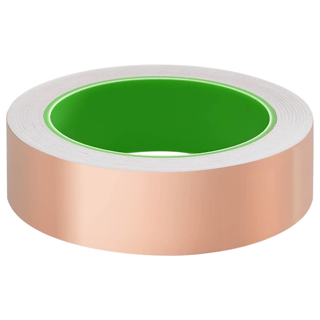Cinta de cobre de 30 mm x 20 m, adhesivo de doble cara con adhesivo fuerte, fungicida, producto fitosanitario para jardín, césped, invernadero, planta de interior, árbol de frutas, verduras