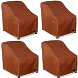 NettyPro Patio Chair Covers for Outdoor Furniture 4 Pack, Waterproof Heavy Duty Lawn Patio Furniture