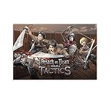 Anime Fond Affiche de date de sortie Attack on Titans Saison 4 Décoration murale pour salon, chambre à coucher 20 x 30 cm