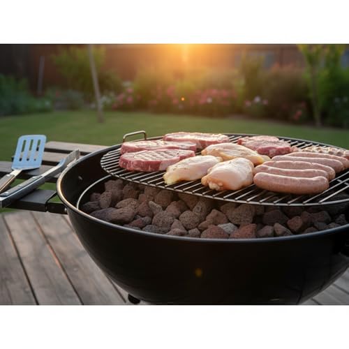 Alwe Lavasteine Grillsteine Gartensteine 32–56 mm für EIN tolles Grillerlebnis und vielseitigen Einsatzmöglichkeiten - 25 kg