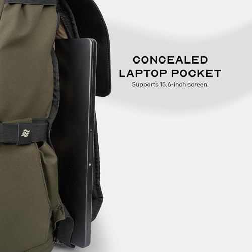 Image of Assembly Kairo 23L Laptop Backpack for Men Women 15.6 Inch Premium PU Leather Office Travel Bag with Tablet Compartment