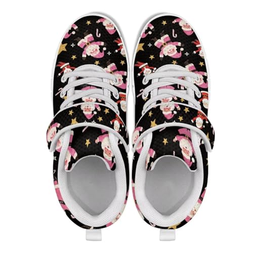 Christmas Sneakers for Boys Girls Non Slip Breathable Athletic Walking Shoes Kids Single Buckle Mesh Sneaker4