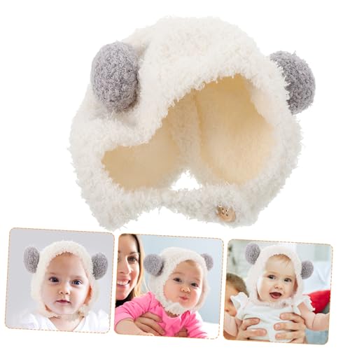 Gorro para bebés HHRFCS con protección de oídos para evitar frío y viento 5