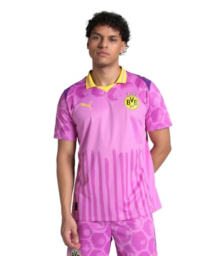 Puma Troisième maillot de la Coupe du monde du Borussia Dortmund Club 2025 pour homme, Mauve/Jaune, L