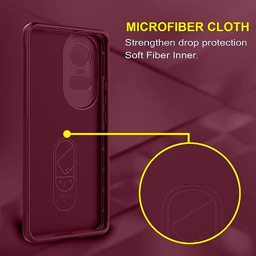 Image of amazon basics Back Case Cover for Oppo Reno 10 5G | Compatible for Oppo Reno 10 5G Back Case Cover | Liquid Silicon Magic Case for Oppo Reno 10 5G with Camera Protection | Plum