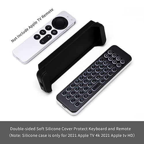 Ipazzport Mini Bluetooth Keyboard Ergonomic With Backlit Wireless Portable Rechargeable Qwerty Keyboard For Apple Tv 4K Fire Tv Smart Tv/Phone And More,Powerful Typing Search Function #TOP2