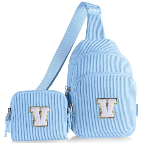 Gomens Birthday Gifts for Girls Kids Initial Sling Bag Fanny Pack Purse