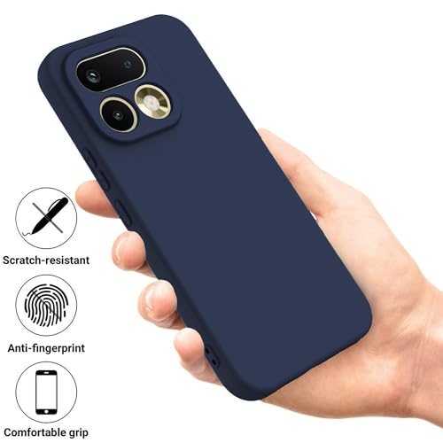 Image of FIRST MART Matte Silicone Back Cover for Realme 16 Pro - Blue