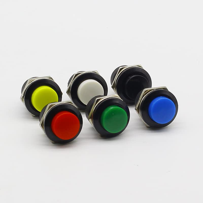Bouton automatique rond R13-507 bleu 16mm avec réinitialisation fluide pour panneau de contrôle