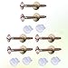 DOITOOL 6pcs Toilet Bolt Set Toilet Tank Screw Fixing Bolts Rubber Wc Tool for Easy Installation with Nuts and Washers