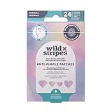 Wild Stripes Anti-Pickel Patches Diamond Recover, Hydrokolloid Pickel Pflaster mit Calendula, hautberuhigend, schützt vor Schmutz, Tag & Nacht, 24 Stück