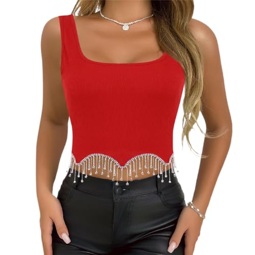 Suggerimenti adatti: top crop top con nappe strass è facile da abbinare a jeans casual, gonna, pantaloncini a vita alta, leggings skinny e tacchi alti in estate, primavera e autunno. Oppure indossalo sotto un cappotto, un cardigan o una giacca in autunno e in inverno per un look elegante a strati.