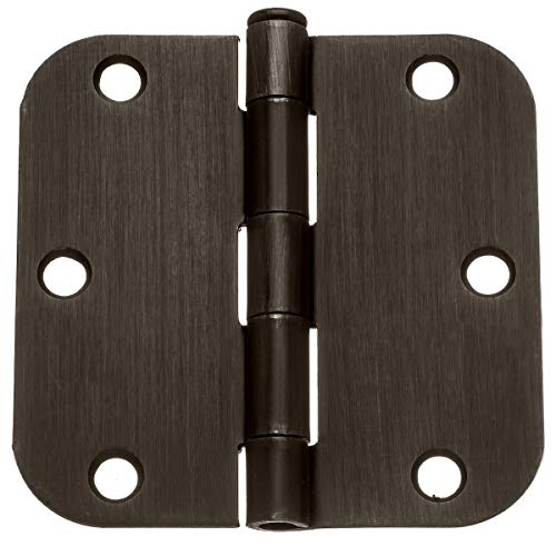 Dynasty Hardware 3-1/2" Door Hinges 5/8" Radius Corner, Oil Rubbed Bronze, 36 - Pack #1