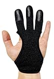SUJAYU 3 Finger Archery Glove, Leather Fingers Protector Shooting Gloves Archery Protective Gloves, Archery Gloves Men Women, Genesis Bow Glove Archery Accessories (Medium)