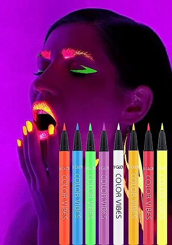 Delineador Líquido Neon UV Glow Blanco Mate miniatura 3