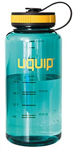 Uquip 1 Liter Tritan- Trinkflasche, Schraub- Verschluss für Sport, Outdoor Oder Kinder- Transparenter Leichter & bruchsicherer Trink- Becher- Ohne Weichmacher