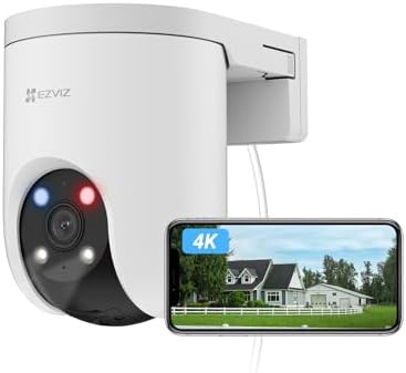 EZVIZ H8c Pro 4K Überwachungskamera Outdoor mit Dualband WLAN und 360° PTZ | 4K Auflösung, 360° PTZ Auto-Patrouille, Auto-Verfolgung, KI Personen/Fahrzeugerkennung, Zwei-Wege-Audio