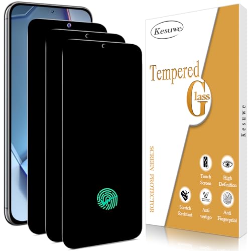 Kesuwe [3 Stück Sichtschutz Schutzfolie für Samsung Galaxy S25 Anti-Spy Schutzglas Fingerabdruck-ID Unterstützen 9H Härte Anti-Kratzen Anti-Peeping Bläschenfrei
