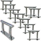 NTG 10 x Zurrbügel 2500 daN Zurrösen Ladungssicherung U-Bügel Set geeignet für PKW-Anhänger, Transporter, Sprinter, LKW, inkl. Gegenplatte und M12 Muttern