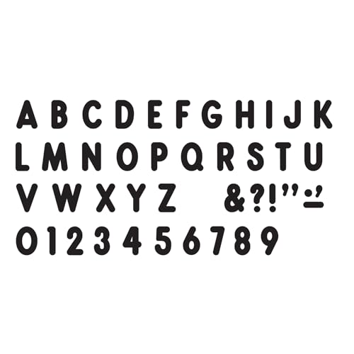 TREND Black 7-Inch Billboard Uppercase (EN/SP) Ready Letters, Bulletin Board Decor, 7-Inch, 105 Pieces
