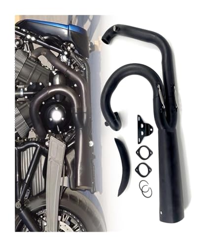 Motorrad-Endschalldämpfer Für H&Arley Für Davidson Night Rod Für V-Rod Muscle Night Luther 2003-2021 2 In 1 Schalldämpfer Zubehör Motorrad Auspuff Schwarz