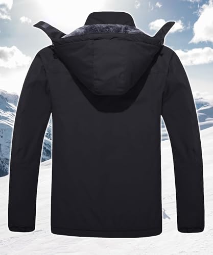 TACVASEN Winter Jacket Men Warm Waterproof Skiing Jacket, view 4