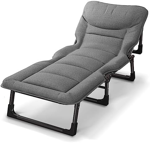 Chaise longue de jardin inclinable idéale pour le camping et la terrasse