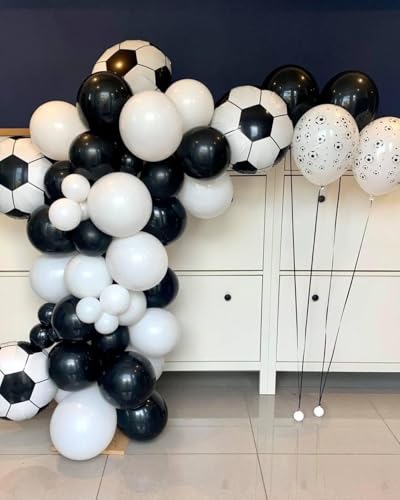 Image of Rozi Decoration Football Foil Balloons for Birthday Decoration Items Set of 6 Pcs Kids Party Decorations for Birthday | Football Birthday Decoration Items