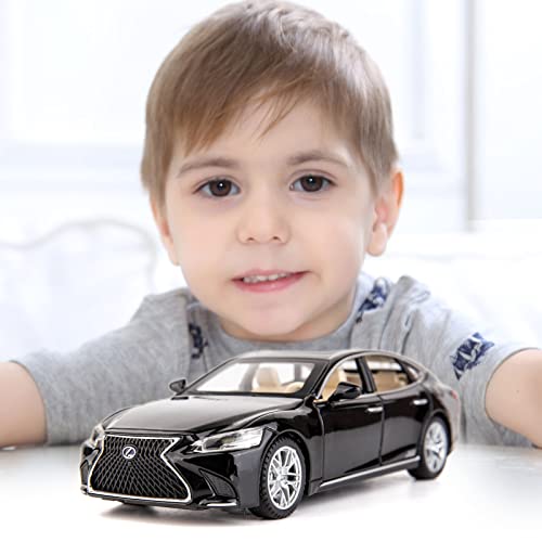Modelo de auto Lexus LS500h a escala 1:32 negro miniatura 6