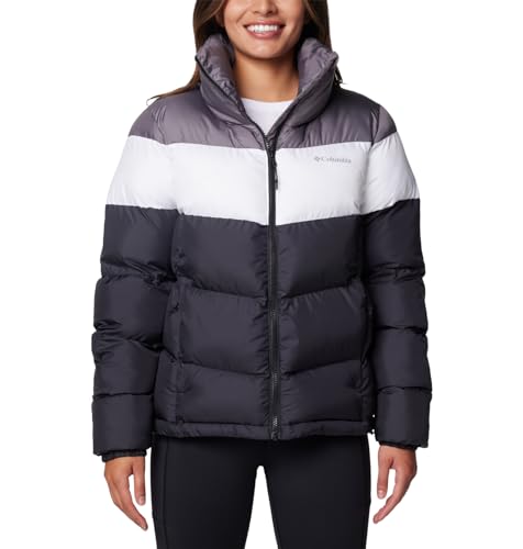 Image of Columbia Women's Puffect Ii Colorblock Jacket, Black/White/City Grey, XS