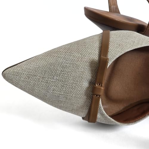 LUMINOSA Women’s Pointed-Toe Heeled Slingbacks4