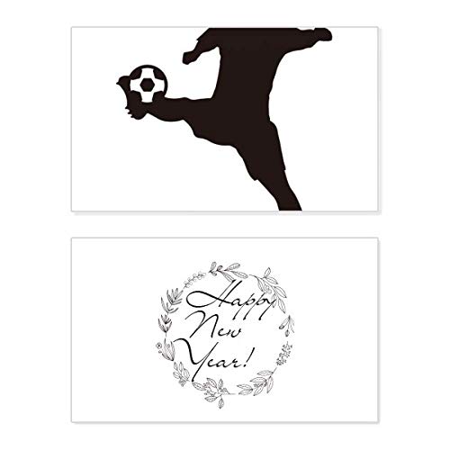 Tarjeta de Año Nuevo de fútbol Silhouette: un detalle único para felicitar las fiestas