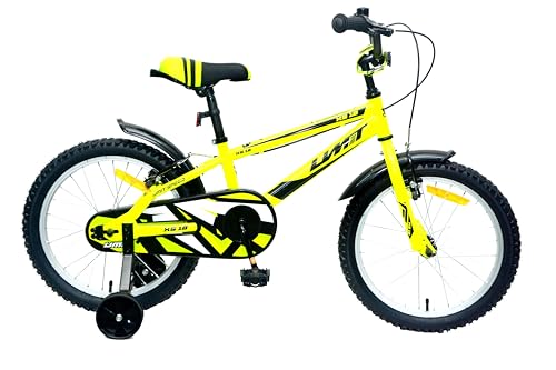 DEPORBIKES Bicicleta 18 Pulgadas niño | Bicicleta niño 6-9 años + Frenos V-Break + Estabilizadores + Cuadro Acero | Segura y Resistente