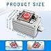 CXCESNS Emergency Stop Button Switch with IP67 Waterproof Box,660V 10A E-Stop Switch with Clear Cover,Heavy Duty ABS Plastic for Industrial Machinery & Outdoor Use